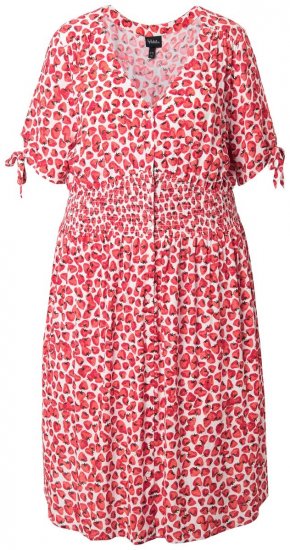 Ulla Popken 846912 Vestido midi estampado Coral - Vestidos midi - Vestidos midi de talla grande