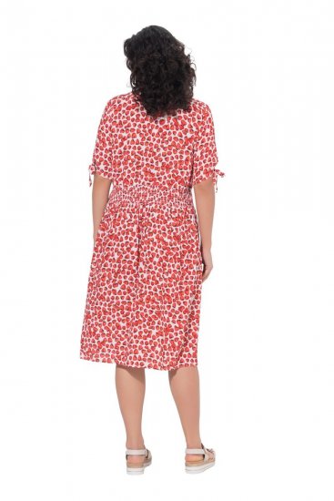 Ulla Popken 846912 Vestido midi estampado Coral - Vestidos midi - Vestidos midi de talla grande