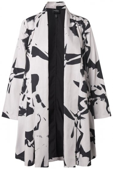 Ulla Popken 846923 Blazer estampado con cuello chal Topo - Blazers - Blazers en tallas grandes para mujer