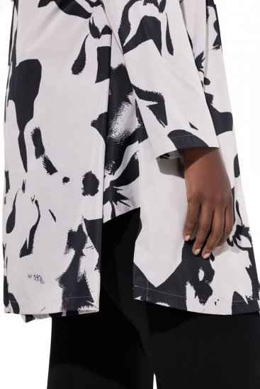 Ulla Popken 846923 Blazer estampado con cuello chal Topo - Blazers - Blazers en tallas grandes para mujer