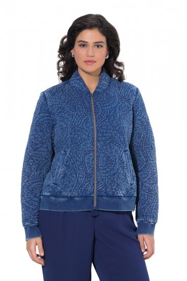 Ulla Popken 847035 Chaqueta acolchada Azul denim - Chaquetas - Chaquetas para mujer en tallas grandes