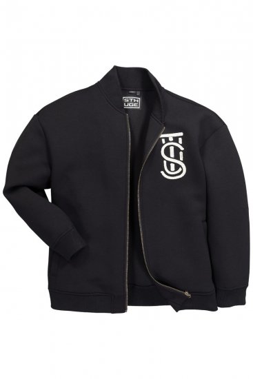 STHUGE 847083 Chaqueta varsity en tejido scuba Negro - Chaquetas - Chaquetas Tallas Grandes 2XL-8XL
