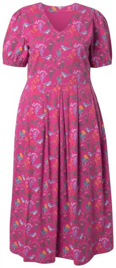 Ulla Popken 847409 Vestido largo estampado Rojo baya - Vestidos maxi - Vestidos largos en tallas grandes