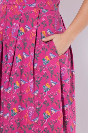Ulla Popken 847409 Vestido largo estampado Rojo baya - Vestidos maxi - Vestidos largos en tallas grandes
