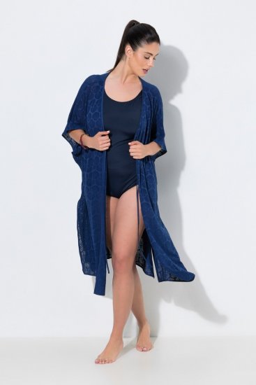 Ulla Popken 847654 Vestido estampado Azul marino - Caftanes - 
