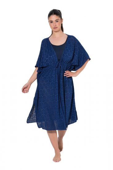 Ulla Popken 847654 Vestido estampado Azul marino - Caftanes - 