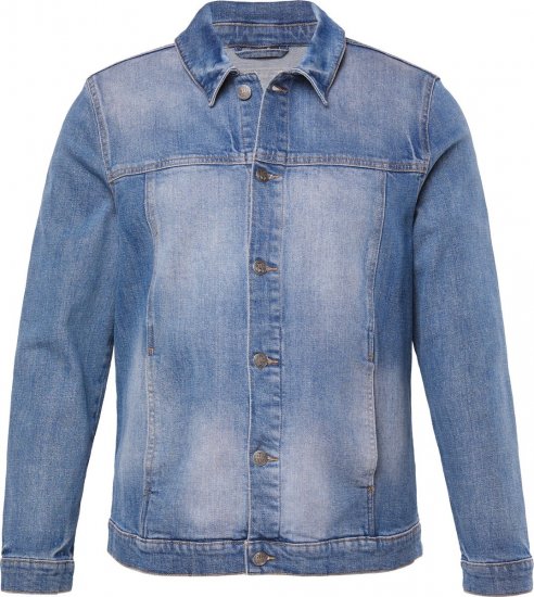 STHUGE 847739 Chaqueta vaquera de aspecto vintage Azul claro - Chaquetas - Chaquetas Tallas Grandes 2XL-8XL