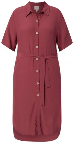 Ulla Popken 847797 Vestido camisero Rojo óxido - Vestidos camiseros - 