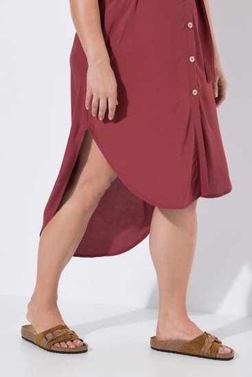 Ulla Popken 847797 Vestido camisero Rojo óxido - Vestidos camiseros - 