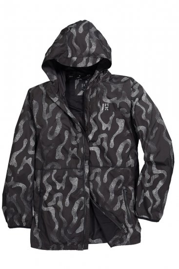Jay-Pi 847852 Chaqueta outdoor ultraligera con estampado reflectante Negro - Chaquetas - Chaquetas Tallas Grandes 2XL-8XL