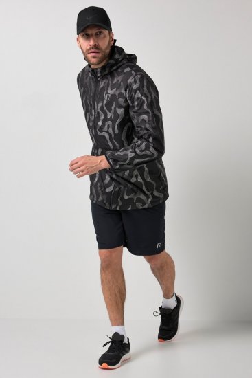 Jay-Pi 847852 Chaqueta outdoor ultraligera con estampado reflectante Negro - Chaquetas - Chaquetas Tallas Grandes 2XL-8XL