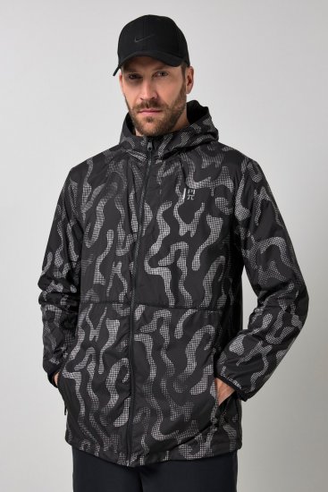 Jay-Pi 847852 Chaqueta outdoor ultraligera con estampado reflectante Negro - Chaquetas - Chaquetas Tallas Grandes 2XL-8XL