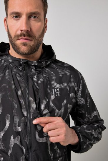 Jay-Pi 847852 Chaqueta outdoor ultraligera con estampado reflectante Negro - Chaquetas - Chaquetas Tallas Grandes 2XL-8XL