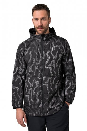 Jay-Pi 847852 Chaqueta outdoor ultraligera con estampado reflectante Negro - Chaquetas - Chaquetas Tallas Grandes 2XL-8XL