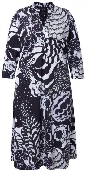 Ulla Popken 847972 Vestido de punto de flores Blanco - Vestidos de punto - 