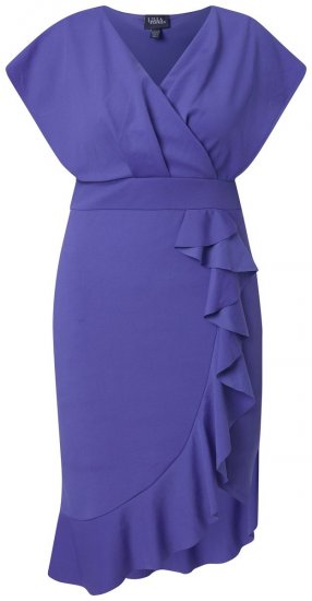 Ulla Popken 848120 Vestido con volantes Lila - Vestidos de noche - Vestidos de fiesta de gran talla