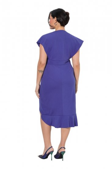 Ulla Popken 848120 Vestido con volantes Lila - Vestidos de noche - Vestidos de fiesta de gran talla