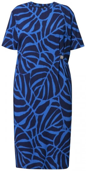 Ulla Popken 848162 Vestido midi estampado Azul marino - Vestidos midi - Vestidos midi de talla grande