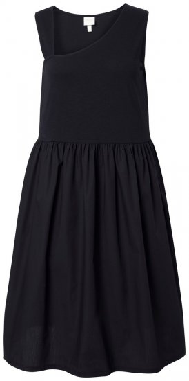 Ulla Popken 848305 Vestido midi sin mangas con cuello de pico Negro - Vestidos midi - Vestidos midi de talla grande