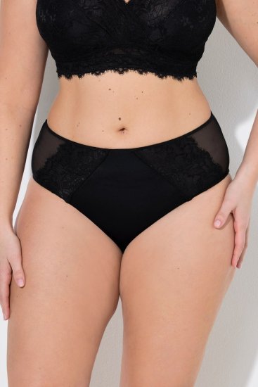 Ulla Popken 848693 Bóxer con encaje Negro - Bragas - 