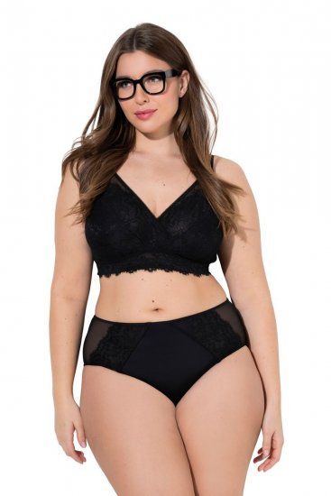 Ulla Popken 848693 Bóxer con encaje Negro - Bragas - 