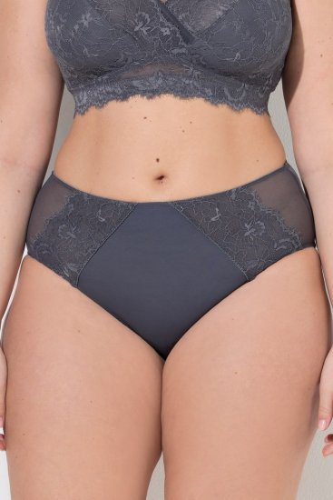 Ulla Popken 848693 Bragas con encaje Antracita - Bragas - 