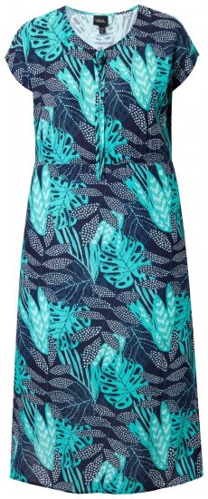 Ulla Popken 848696 Vestido estampado Azul marino - Vestidos de verano - Vestidos de verano tallas grandes