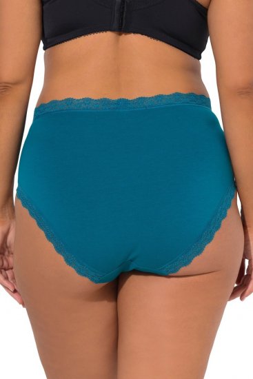 Ulla Popken 848803 Bragas con encaje pack de 3 Petróleo - Bragas - 