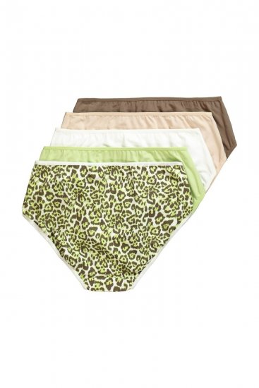 Ulla Popken 848810 Bragas con estampado animal pack de 5 Topo - Bragas - 