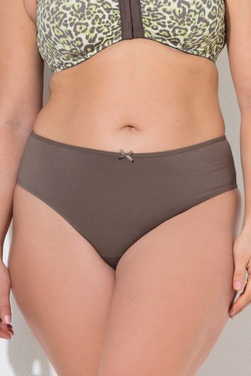 Ulla Popken 848826 Tangas con estampado animal pack de 3 Topo - Bragas - 