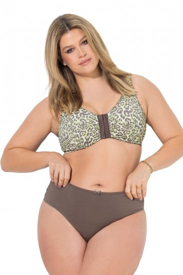 Ulla Popken 848826 Tangas con estampado animal pack de 3 Topo - Bragas - 