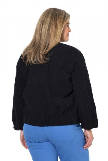 Ulla Popken 848940 Cazadora bomber Negro - Chaquetas - Chaquetas para mujer en tallas grandes