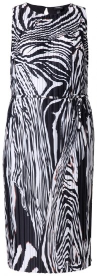 Ulla Popken 848948 Vestido con estampado animal Negro - Vestidos de verano - Vestidos de verano tallas grandes
