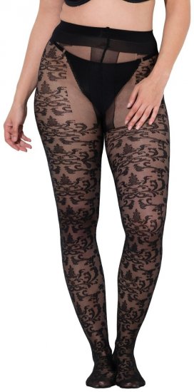 Ulla Popken 849055 Medias de flores Negro - Medias & calcetines - 