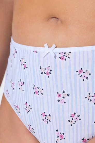 Ulla Popken 849098 Bragas de flores pack de 5 Azul claro - Bragas - 