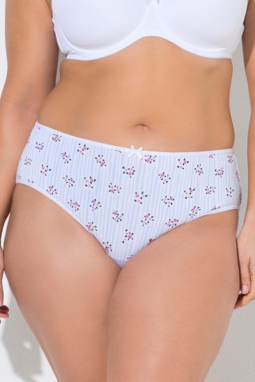 Ulla Popken 849098 Bragas de flores pack de 5 Azul claro - Bragas - 