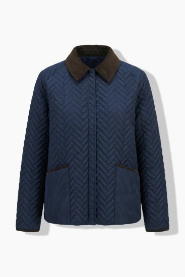 Ulla Popken 849111 Chaqueta acolchada Azul marino - Chaquetas - Chaquetas para mujer en tallas grandes