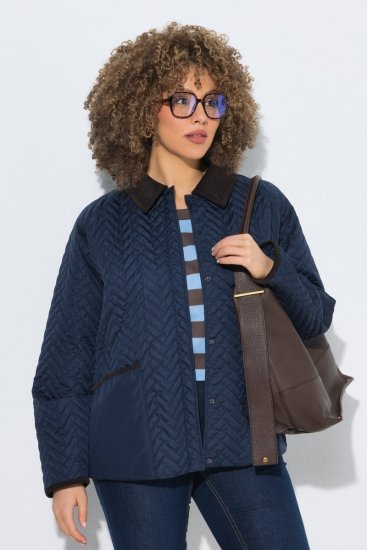 Ulla Popken 849111 Chaqueta acolchada Azul marino - Chaquetas - Chaquetas para mujer en tallas grandes