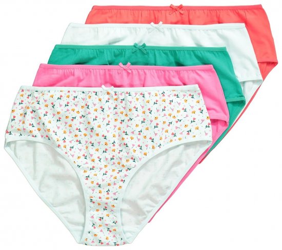 Ulla Popken 849140 Bragas de flores pack de 5 Blanco roto - Bragas - 
