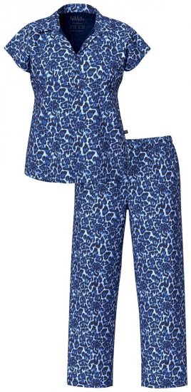 Ulla Popken 849144 Pijama con estampado animal Azul marino - Pijamas/ropa de estar en casa - 