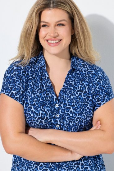 Ulla Popken 849144 Pijama con estampado animal Azul marino - Pijamas/ropa de estar en casa - 