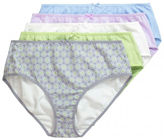 Ulla Popken 849202 Bragas con estampado pack de 6 Gris - Bragas - 