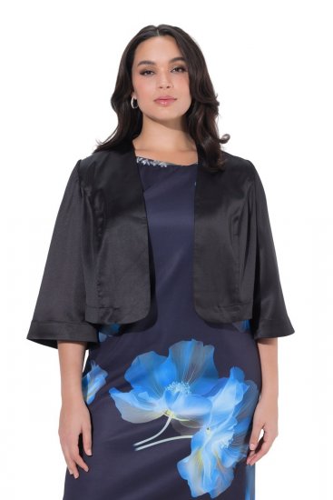 Ulla Popken 849457 Bolero Negro - Chaquetas - Chaquetas para mujer en tallas grandes