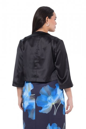 Ulla Popken 849457 Bolero Negro - Chaquetas - Chaquetas para mujer en tallas grandes