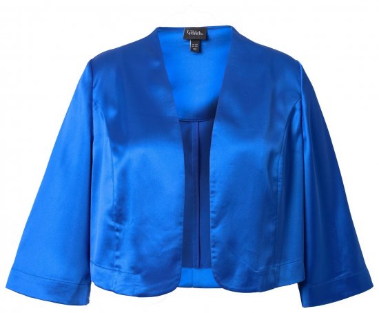 Ulla Popken 849457 Bolero Azul real - Chaquetas - Chaquetas para mujer en tallas grandes
