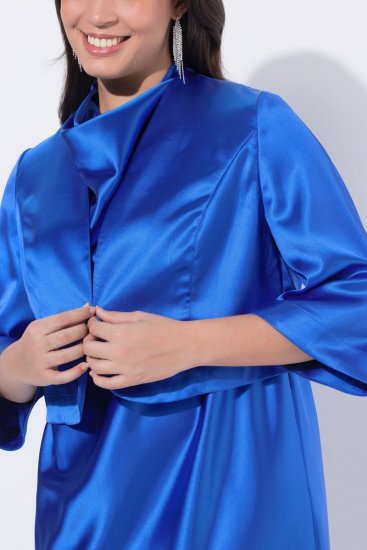 Ulla Popken 849457 Bolero Azul real - Chaquetas - Chaquetas para mujer en tallas grandes