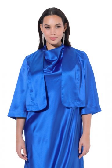 Ulla Popken 849457 Bolero Azul real - Chaquetas - Chaquetas para mujer en tallas grandes