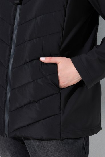 Ulla Popken 849472 Chaqueta acolchada Negro - Chaquetas - Chaquetas para mujer en tallas grandes