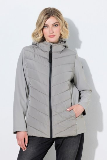 Ulla Popken 849472 Chaqueta acolchada Gris - Chaquetas - Chaquetas para mujer en tallas grandes