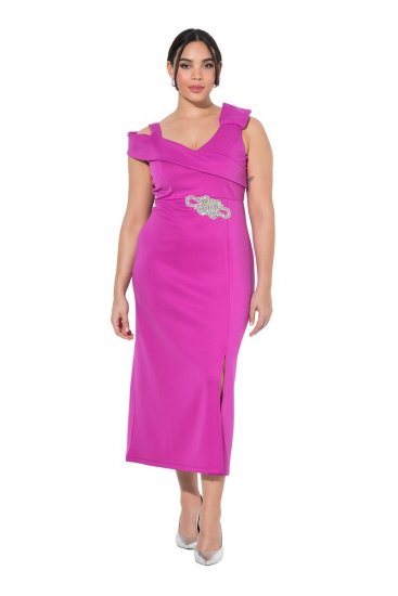Ulla Popken 849508 Vestido de noche Lila - Vestidos de noche - Vestidos de fiesta de gran talla